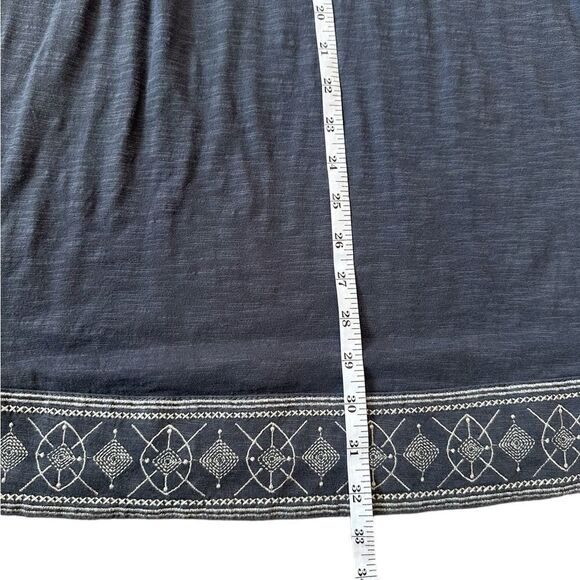 Prana Tribal Embroidered 100% Cotton Indie Sundress Coal NWT Size Large - Picture 8 of 12